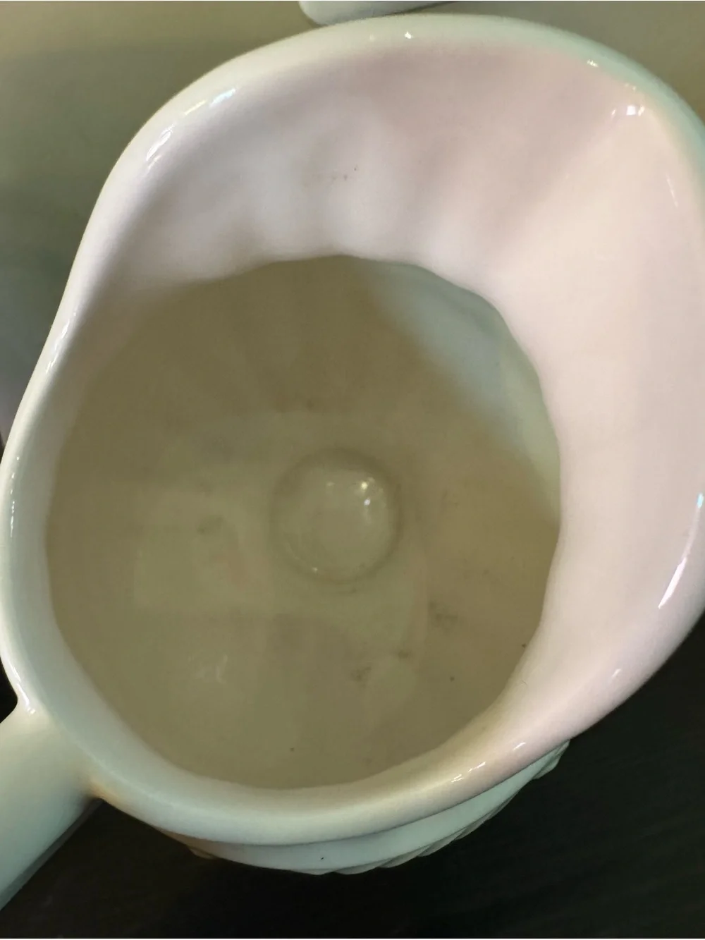 Lenox Butler's Pantry Ivory Ceramic Creamer Pitcher Gravy Boat Farmhouse Vase